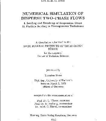 خرید و دانلود نسخه کامل کتاب Numerical Simulation of Disperse Two-phase Flows