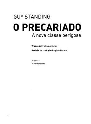 خرید و دانلود نسخه کامل کتاب O Precariado A Nova Classe Perigosa