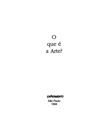 خرید و دانلود نسخه کامل کتاب O que é arte