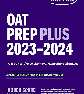 خرید و دانلود نسخه کامل کتاب OAT Prep Plus 2023-2024: 2 Practice Tests + Proven Strategies + Online (Kaplan Test Prep) –  +  Pdf