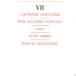 خرید و دانلود نسخه کامل کتاب Obras completas, VII : Cuestiones gongorinas, Tres alcances a Gongora, Varia, Entre libros, Paginas adicionales a Gongora, Varia (Spanish Edition)