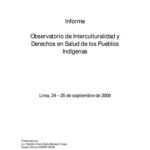 خرید و دانلود نسخه کامل کتاب Observatorio de Interculturalidad y Derechos en Salud de los Pueblos Indígenas. Informe
