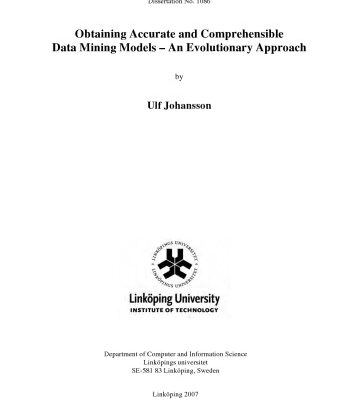 خرید و دانلود نسخه کامل کتاب Obtaining accurate and comprehensible data mining models : an evolutionary approach