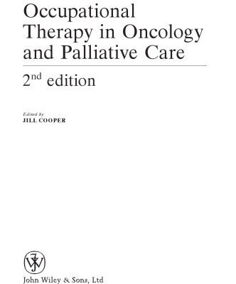 خرید و دانلود نسخه کامل کتاب Occupational Therapy in Oncology and Palliative Care
