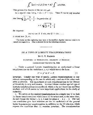 خرید و دانلود نسخه کامل کتاب On a Type of Lorentz Transformations