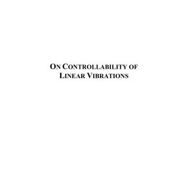 خرید و دانلود نسخه کامل کتاب On Controllability of Linear Vibrations