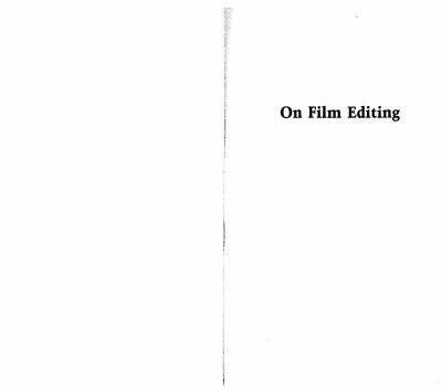 خرید و دانلود نسخه کامل کتاب On Film Editing