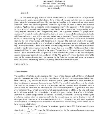 خرید و دانلود نسخه کامل کتاب On gauge renormalization in classical electrodynamics
