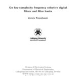 خرید و دانلود نسخه کامل کتاب On low-complexity frequency selective digital filters and filter banks
