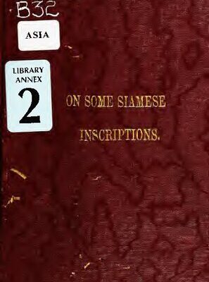 خرید و دانلود نسخه کامل کتاب On some Siamese inscriptions