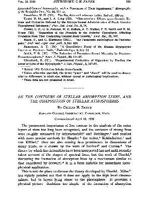 خرید و دانلود نسخه کامل کتاب On the Contours of Stellar Absorption Lines, and the Composition of Stellar Atmospheres