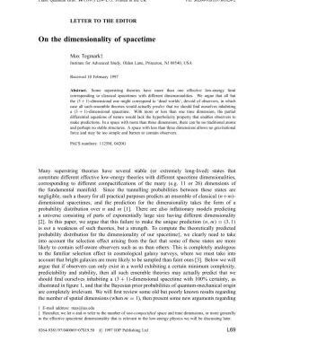 خرید و دانلود نسخه کامل کتاب On the dimensionality of spacetime
