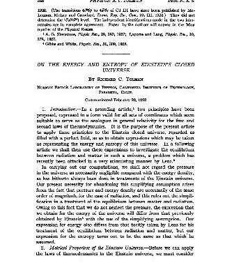 خرید و دانلود نسخه کامل کتاب On the Energy and Entropy of Einsteins Closed Universe