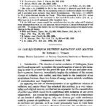 خرید و دانلود نسخه کامل کتاب On the Equilibrium between Radiation and Matter