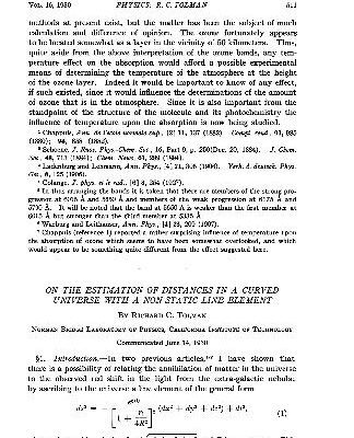 خرید و دانلود نسخه کامل کتاب On the estimation of distances in a curved universe with a non-static line element