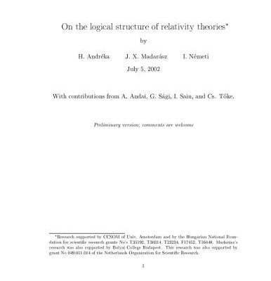 خرید و دانلود نسخه کامل کتاب On the Logical Structure of Relativity Theories