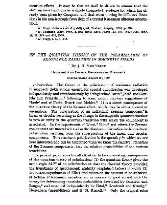 خرید و دانلود نسخه کامل کتاب On the Quantum Theory of the Polarization of Resonance Radiation in Magnetic Fields