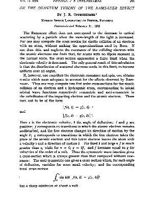 خرید و دانلود نسخه کامل کتاب On the Quantum Theory of the Ramsauer Effec