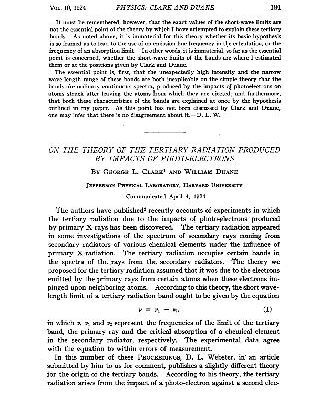 خرید و دانلود نسخه کامل کتاب On the Theory of the Tertiary Radiation Produced by Impacts of Photo-Electrons