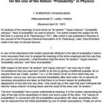 خرید و دانلود نسخه کامل کتاب On the Use of the Notion ‘Probability’ in Physics