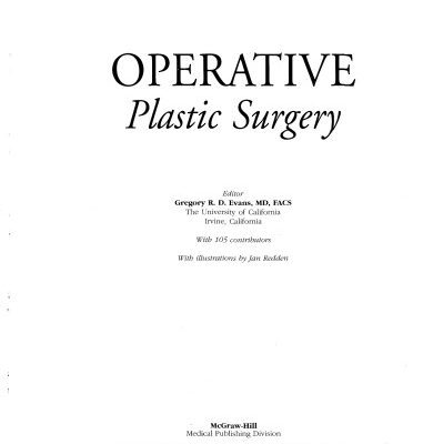 خرید و دانلود نسخه کامل کتاب Operative Plastic Surgery