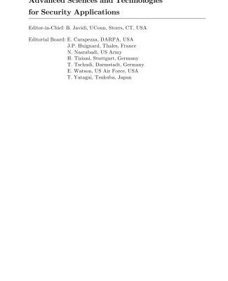 خرید و دانلود نسخه کامل کتاب Optical Imaging Sensors and Systems for Homeland Security Applications (Advanced Sciences and Technologies for Security Applications)