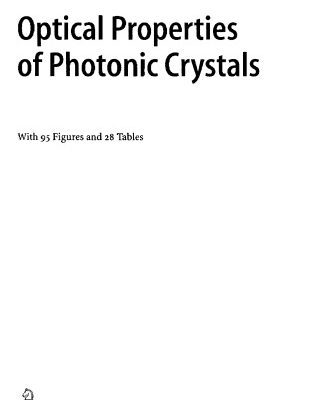 خرید و دانلود نسخه کامل کتاب Optical properties of photonic crystals