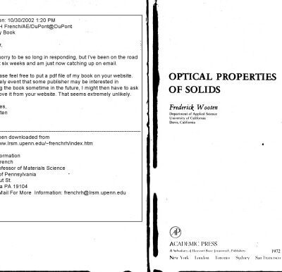 خرید و دانلود نسخه کامل کتاب Optical properties of solids
