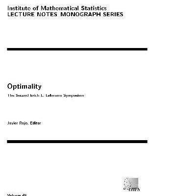 خرید و دانلود نسخه کامل کتاب Optimality: The second Erich L. Lehmann symposium