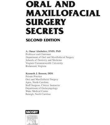 خرید و دانلود نسخه کامل کتاب Oral and Maxillofacial Surgery Secrets