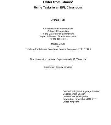 خرید و دانلود نسخه کامل کتاب Order from Chaos: Using Tasks in an EFL Classroom