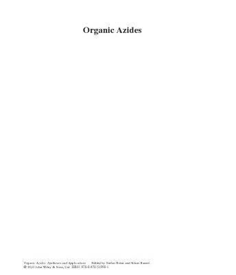 خرید و دانلود نسخه کامل کتاب Organic Azides: Syntheses and Applications