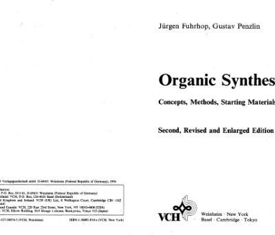 خرید و دانلود نسخه کامل کتاب Organic Synthesis – Concepts, Methods, Starting Materials