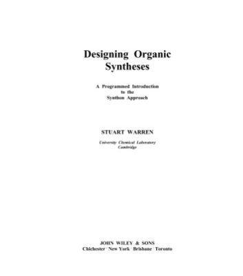 خرید و دانلود نسخه کامل کتاب Organic Synthesis: The Disconnection Approach