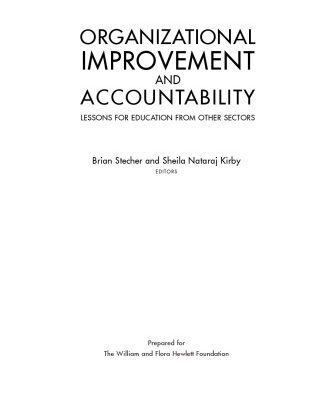 خرید و دانلود نسخه کامل کتاب Organizational Improvement and Accountability: Lessons for Education from Other Sectors