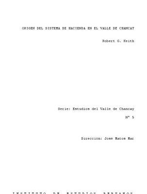 خرید و دانلود نسخه کامل کتاب Origen del sistema de hacienda en el valle de Chancay (Lima)