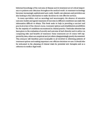 خرید و دانلود نسخه کامل کتاب Outcomes in Neurological & Neurosurgical Disorders