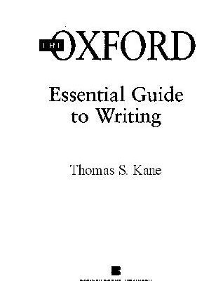 خرید و دانلود نسخه کامل کتاب Oxford Essential Guide To Writing