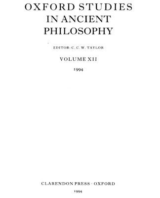 خرید و دانلود نسخه کامل کتاب Oxford Studies in Ancient Philosophy: Volume XII: 1994 (Oxford Studies in Ancient Philosophy)