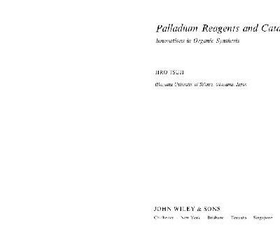 خرید و دانلود نسخه کامل کتاب Palladium reagents and catalysts