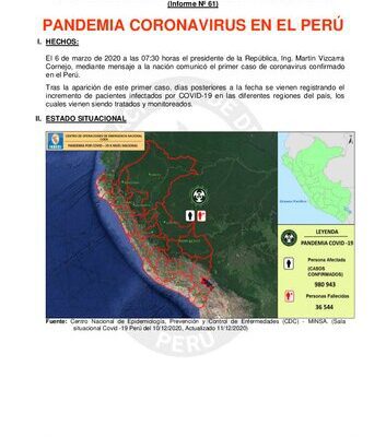 خرید و دانلود نسخه کامل کتاب Pandemia coronavirus en el Perú. Informe de emergencia N° 856 – 15/12/2020
