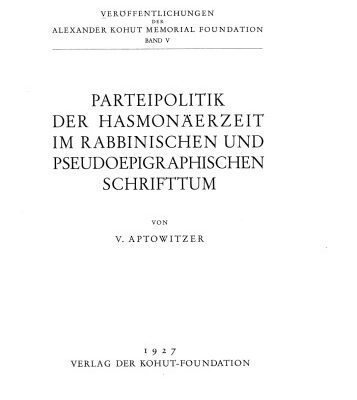 خرید و دانلود نسخه کامل کتاب Parteienpolitik der Hasmonaerzeit im rabbinischen und pseudoepigraphischen Schrifttum