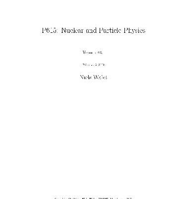خرید و دانلود نسخه کامل کتاب Particle and Nuclear Physics