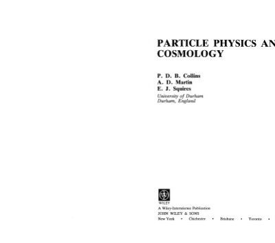 خرید و دانلود نسخه کامل کتاب Particle Physics and Cosmology