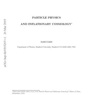 خرید و دانلود نسخه کامل کتاب Particle Physics and Inflationary Cosmology