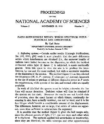 خرید و دانلود نسخه کامل کتاب Path Differences Within Which Spectrum Interferences are Observable (1916)(en)(5s)