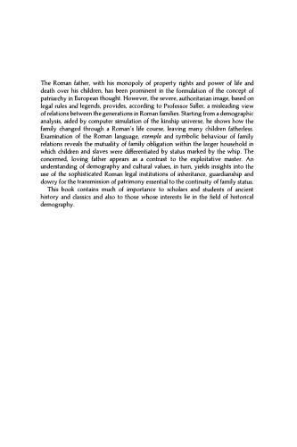 خرید و دانلود نسخه کامل کتاب Patriarchy, Property and Death in the Roman Family_68cbd8df057d0.jpeg خرید و دانلود نسخه کامل کتاب Patriarchy, Property and Death in the Roman Family