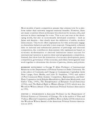 خرید و دانلود نسخه کامل کتاب Patrons, Clients and Policies: Patterns of Democratic Accountability and Political Competition