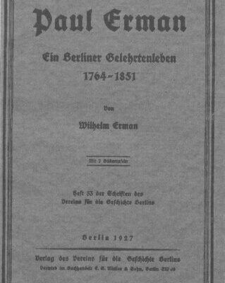 خرید و دانلود نسخه کامل کتاب Paul Erman – Ein Berliner Gelehrtenleben 1764 – 1851