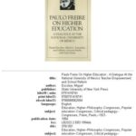 خرید و دانلود نسخه کامل کتاب Paulo Freire on higher education: a dialogue at the National University of Mexico